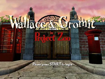 Wallace & Gromit In Project Zoo (USA) screen shot title